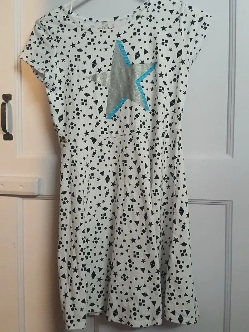 Cat & Jack L (10/12) Girls White Star Dress